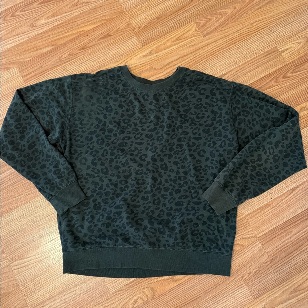 Victoria's Secret Black Leopard Sweatshirt